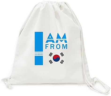 Güney Kore'den Geliyorum Sırt Çantası Tuval İpli Çanta Alışveriş Seyahat