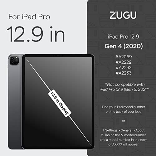 ZUGU KILIF Alfa Kılıf için 2020 iPad Pro 12.9 inç (4th Gen)- Ultra Ince Koruyucu Kılıf-Kablosuz Apple Kalem Şarj-Uygun Manyetik