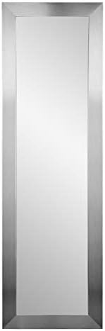 BrandtWorks BM1THİNH Modern Kapı Üstü Tam Boy Giyinme Aynası, Gümüş