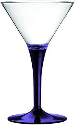Mepra AZD230535M Ametista Martini Camı, [6'lı Paket], Menekşe, Polikarbonat Bulaşık Makinesinde Yıkanabilir Sofra Takımı