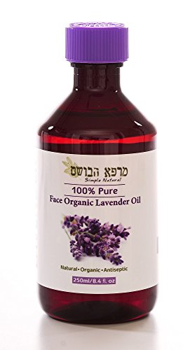 İsrail'de Üretilen Doğal Organik Yüz Lavanta Yağı Angustifolia %100 Saf Antiseptik ve Organik 250ml 8.4 fl.oz