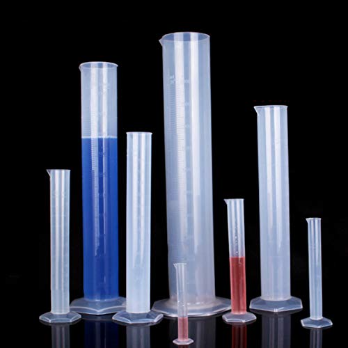ıbasenice ölçme silindiri - 5 adet Şeffaf Dayanıklı Taşınabilir Faydalı Plastik Mezun Silindir 10 ml/ 25 ml / 50 ml/ 100 ml /