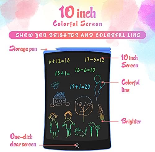 Çocuklar Doodle Kurulu Çizim Pedi, HOMESTEC LCD yazma tableti Doğum Günü Hediyeleri Oyuncaklar için 3 4 5 6 7 Yaşında (Mavi)