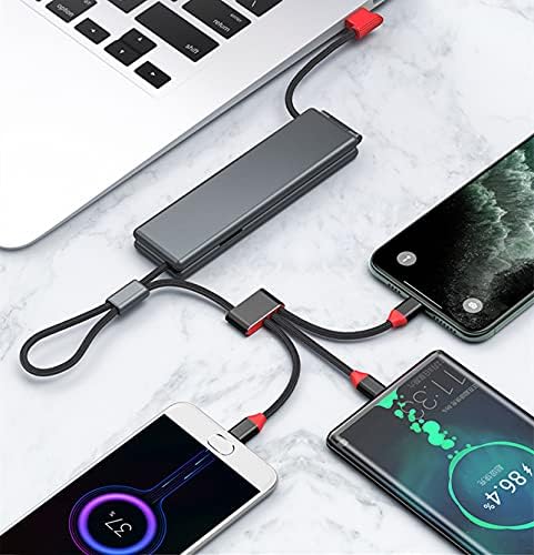 Küçük ve Taşınabilir Üçü Bir Arada Veri Kablosu, USB Tip C Veri Kablosu ve 3 Çeşit USB Adaptör Combo Seti, USB Tip C Hızlı Şarj