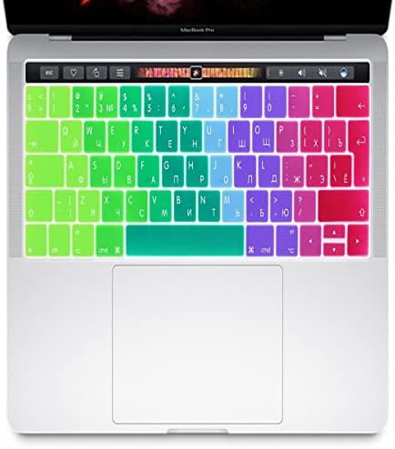 Rusça Klavye Çıkartmalar için MacBook Pro 13 Dokunmatik bar Silikon Klavye Kapak için MacBook Pro 15 Cilt Koruyucu (Boyut: