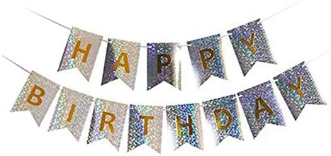 DIY Mutlu Doğum Günü Banner Simli Altın Bling Bling Lazer Doğum Günü Banner Doğum Günü Banner Parti Dekorasyon Supplie