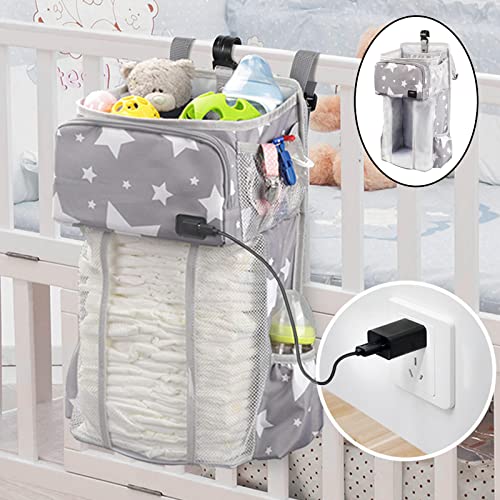 YIJU katlanabilir beşik asılı çanta USB bebek silin ısıtıcı ıslak mendil ısıtma kaymaz hemşirelik çanta depolama bezi Caddy için