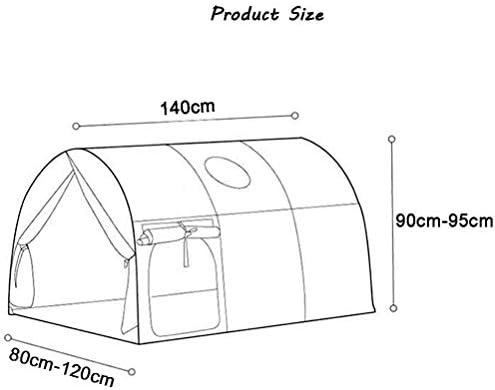 XJRS Yataklı Çadır Pencereli İkiz, Montajı Kolay, Erkek Çocuklar için Yatak Çadırları, Yatakta veya Yerde Çalışır (Renk: Mavi)