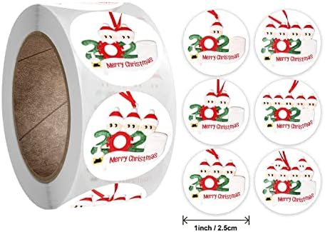 NAKITS Noel Çıkartmaları 2020 Yeni Noel Çıkartmaları 100-500pcs Noel Etiketleri/6 Kardan Adam Etiket Etiketi ile Mutlu Tatiller