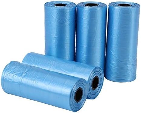 10 Rolls/150 Adet Plastik Köpek Atık Torbaları Dayanıklı Çöp Temizleme Çantası Pet Köpekler ve Kediler için (Mavi)