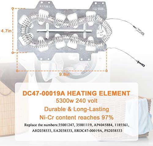 SAMSUNG için DC47-00019A Kurutucu ısıtma elemanı, DC47-00019A ısıtıcı Elemanı, DC47-00018A ve DC96-00887A ve DC47-00016A ve DC32-00007