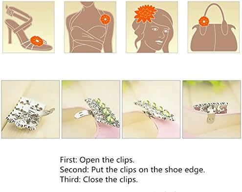 Douqu yüksek topuk şifon şerit gül çiçek moda sandalet Ayakkabı klipleri takılar dekorasyon Çifti (Siyah)