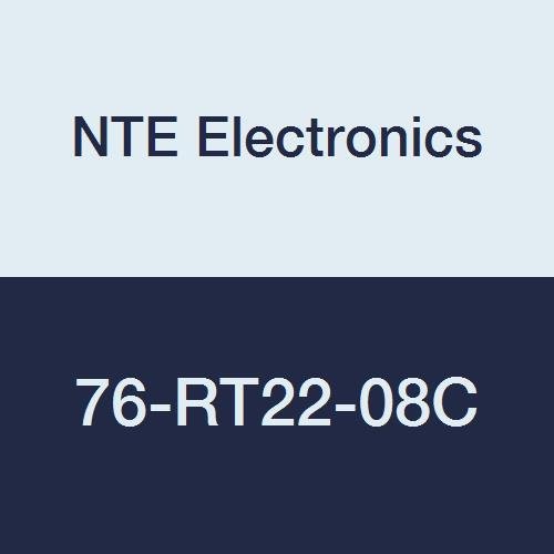 NTE Electronics 76-RT22-08C Yalıtımsız Halka Terminali, Kalay Kaplama Kaplama, Bakır Terminal, 22-18 AWG Tel Ölçer, 8 Saplama