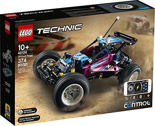 LEGO Teknik Off-buggy araba 42124 Model Oluşturma Kiti; App Kontrollü Retro RC Buggy oyuncak Çocuklar için, Yeni 2021 (374 Adet)