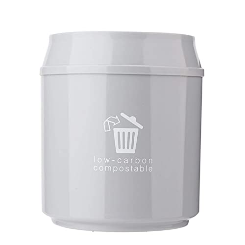 Mini Masaüstü çöp tenekesi Depolama Tüp İtme Yaratıcı çöp tenekesi Mutfak Küçük Çöp Banyo Çöp Mavi (Gri)