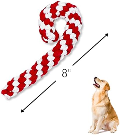 Pet Yaşam İçin Uygun Köpek Noel Örgülü şeker Kamışı Halat Çiğnemek Oyuncak ve Kendiniz Yapın Resim Küre Tatil Süsleme