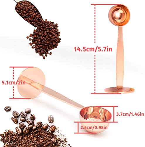 Paslanmaz Çelik Kahve Kepçe, 2-İn-1 Espresso Tedbir ve Sabotaj Kaşık, Espresso Makinesi Sadık Arkadaşı