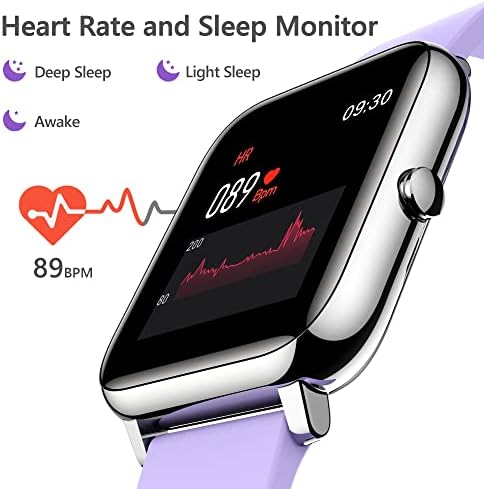 Akıllı İzle, KALİNCO Spor Izci ile Kalp Hızı Monitörü, Kan Basıncı, Kan Oksijen Izleme, 1.4 İnç Dokunmatik Ekran Smartwatch Spor