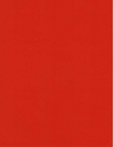 Yakut Kırmızı Kart Stoğu-8,5 x 11 inç-80 Lb Kapak-50 Yaprak - Şeffaf Yol Kağıdı