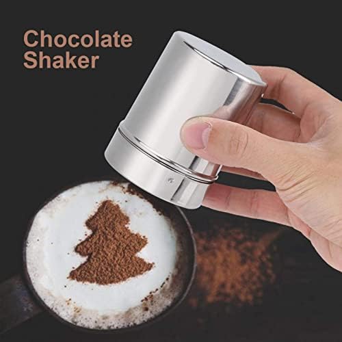 Kakao Tozu Shaker Mutfak Zanaat Ince Örgü Kahve Elek Paslanmaz Shaker Pudra Şekeri Tuz Kakao Un Elek