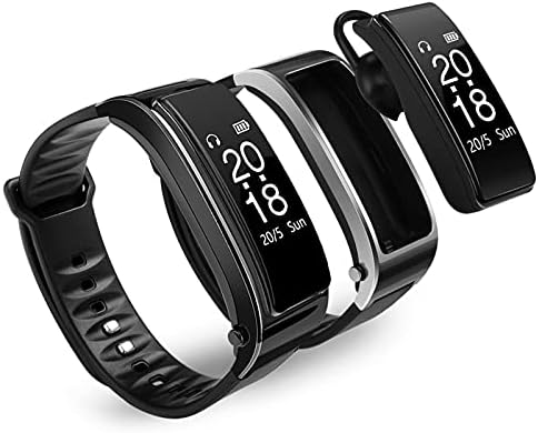 Niaviben 2 in 1 Bluetooth kulaklık Çağrı akıllı bilezik Rahat Spor Sağlık ve Fitness Smartwatch Siyah