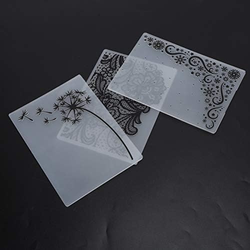 Zerodıs 3 Pcs Kabartma Klasörleri Plastik Dikdörtgen DIY Kart Yapımı için Scrapbooking Kabartmalı Şablon kağıt el sanatları Aracı