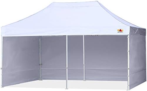 ABCCANOPY Ez Pop Up Canopy Çadırı, Yan Duvarlı 10X20 Ticari Seri, Beyaz