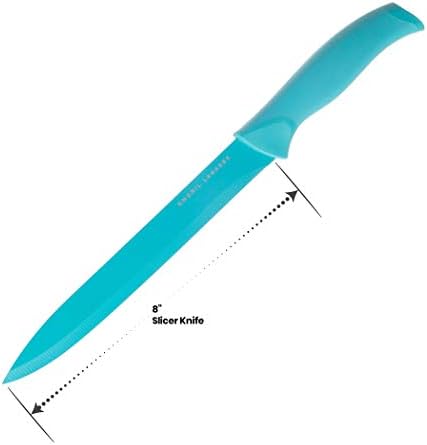 Emeril Lagasse Renkli Yapışmaz Kesme Tahtası Paspasları, 6 Parçalı Bıçak Seti ve Kalemtıraş (4 Kesme Paspası, 6 Parçalı Bıçak