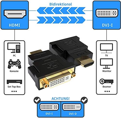 DVI Dişi HDMI Erkek Adaptör Dönüştürücü / Çift Yönlü DVI (24 + 5) Soket HDMI Fiş / 4 K Ultra HD Full HD 1080 P HD TV Dönüştürücü