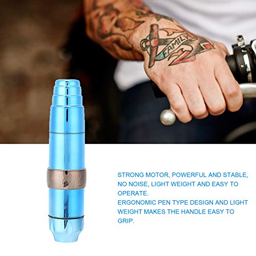Dairesel Elektrikli Dövme Makinesi, Rca Arayüzü ile Yüksek Mukavemetli Dövme Kalemi, Kaş Dudak Eyeliner Aracı için (Mavi)