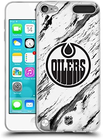 Kafa Kılıfı Tasarımları Resmi Lisanslı NHL Mermer Edmonton Oilers Yumuşak Jel Kılıf Apple iPod Touch 5G 5th Gen ile uyumlu