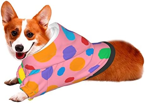 ZENMEBAN Küçük Cins Pet Giyim, Renkli Nokta Köpek Hoodies, Sıcaklık Pelerin Veya Battaniye Köpekler için-6 Boyutları