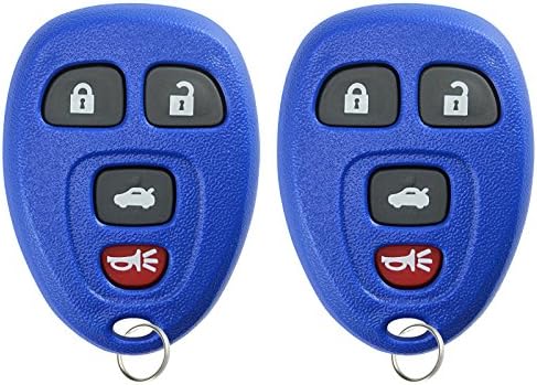 KeylessOption Anahtarsız Giriş Uzaktan Kumanda Araba Anahtarı Fob Değiştirme için 15252034-Mavi (2 paketi)