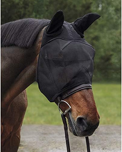 Rider's International by Dover Saddlery Binicilik Sinek Maskesi, Büyük Boy-O / S, Siyah