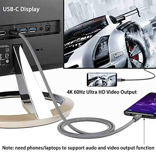 USB-C'den USB-C'ye 3.1 Gen 2 Kablo 3.3 FT,Destek 10Gbps Veri Aktarımı,4K Video,100W PD Hızlı Şarj,MacBook Air/Pro,iPad Pro,iMac,USB