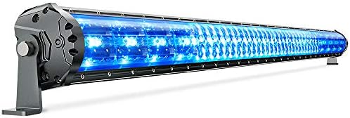 MICTUNING Büyülü M2 Aerodinamik 52 inç 312 W LED ışık Bar ile Iceblue Marker ışık-çift Sıra Off Road sürüş ışık Combo çalışma