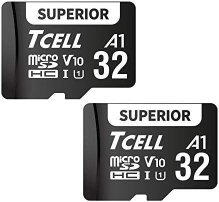TCELL Üstün 32 GB Micro SD Kart 2-Pack A1 U1 UHS-I microSDHC 95 MB/s Full HD Flash Bellek Kartı TF Kart Adaptörü ile (32 GB X2)