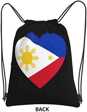 Aşk Filipinler Ulusal Bayrak Baskılı Spor Çantası Spor Çantası Seyahat Çantası Ayakkabı Çantası Sırt Çantası Alışveriş Çantası