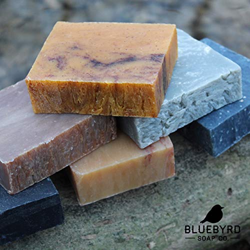 BLUEBYRD Sabun Co Artisan El Yapımı erkek Sabun Çubukları 6 Set, Eril Kokulu Koku Adam Bar Sabunlar Çeşitli Paketi 6, Doğal Peeling