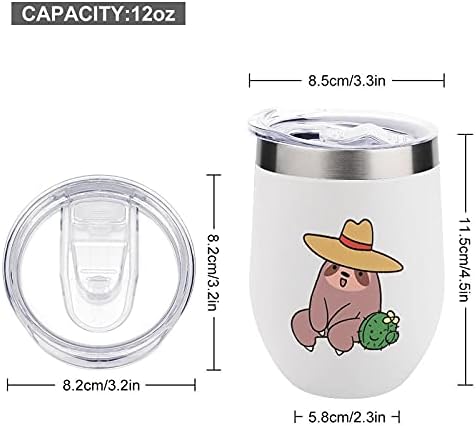 Kovboy şapkası Tembellik Ve Kaktüs Paslanmaz Çelik Yalıtımlı Fincan Kamp gezisi su kupa kahve kapaklı bardak şarap bardağı