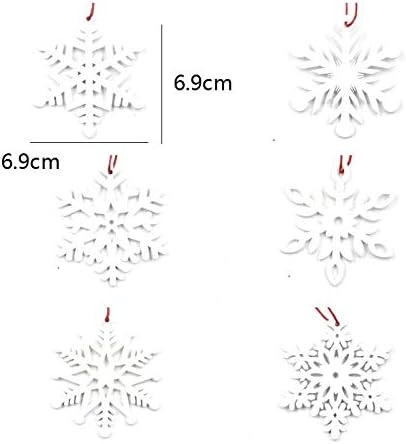 Yonger 6 Pcs Kar Ahşap Asılı Kolye, Süsler, Ahşap Noel Pencere Düğün Parti Süslemeleri için Noel Ağaçları