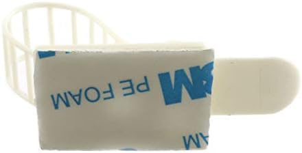 RuiLing 50-Pack Ayarlanabilir Kendinden Yapışkanlı Kablo Klipler Tel Organizatör 91mm Beyaz Kablo Kelepçeleri Sabit Tutturmak