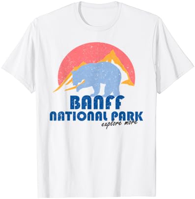 Vintage Banff Milli Parkı Retro Tişört Britanya Kolombiyası