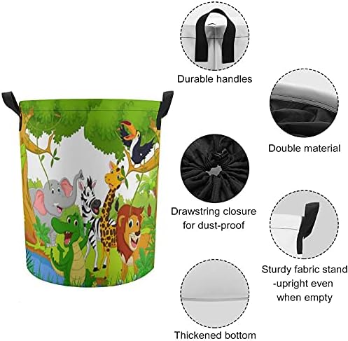 Çamaşır Sepetleri Katlanabilir Tuval Yıkama çamaşır Sepeti Çanta Bin Sepet Oyuncak Düzenli Depolama Ajanda Fil Aslan Zürafa 13.