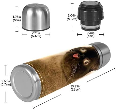 Komik Kedi Termal Su Şişesi yalıtımlı paslanmaz çelik termos (Kız / Erkek)