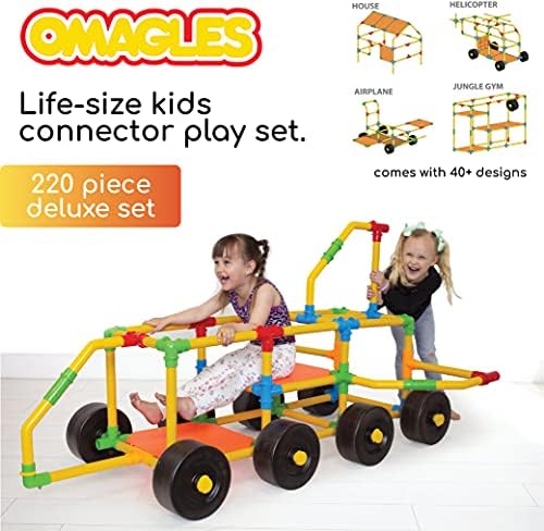 Omagles Builder Seti / Çocuklar için En İyi STEM İnşaat Oyuncağı / Hayal Edebileceğiniz Her Şeyi İnşa Edin