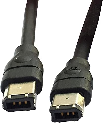 Konnektörler IEEE1394B 6P Erkek - 6P Erkek Kablo Siyah IEEE 1394 Firewire 400-Firewire 400 Kablo - (Kablo Uzunluğu: 1,5 M, Siyah