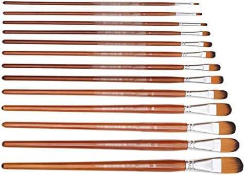 Boya fırçası 13 pcs Fındık Fırçalar Profesyonel Uzun Kolu Boya fırçaları Suluboya resim fırçası için Yağ Akrilik Naylon Saç Boya