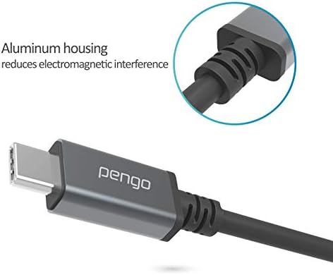 PENGO USB-C'den USB-A Dişi Kabloya, USB 3.1, Samsung, Pixel gibi Cep Telefonları ve Surface Go, MacBook Pro (Titanyum Gri) (0,43