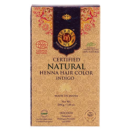Herbal Me-Henna & Indigo Saç Rengi Kombo Seti (Siyah ve Kahverengi Tonlar için) 7.05 Oz+7.05 Oz,Ecocert Greenlife (Fransa) tarafından